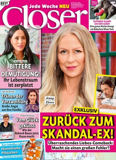 Titelbild der Ausgabe 48/2025 von Closer. Diese Zeitschrift und viele weitere Lifestylemagazine und Peoplemagazine als Abo oder epaper bei United Kiosk online kaufen.
