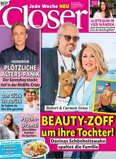 Titelbild der Ausgabe 49/2025 von Closer. Diese Zeitschrift und viele weitere Lifestylemagazine und Peoplemagazine als Abo oder epaper bei United Kiosk online kaufen.