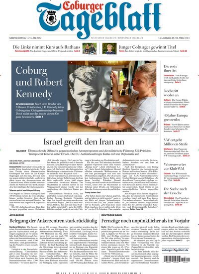 Titelbild der Ausgabe 135/2025 von Coburger Tageblatt. Diese Zeitschrift und viele weitere Zeitungsabos als Abo oder epaper bei United Kiosk online kaufen.