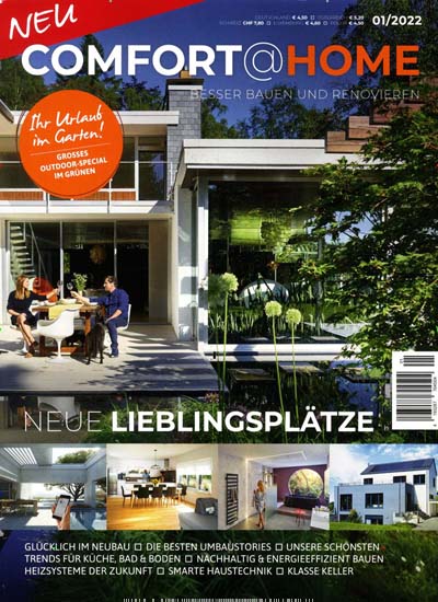 Titelbild der Ausgabe 1/2022 von Comfort@Home. Diese Zeitschrift und viele weitere Gartenzeitschriften und Wohnzeitschriften als Abo oder epaper bei United Kiosk online kaufen.