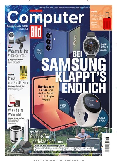 Titelbild der Ausgabe 16/2025 von Computer Bild. Diese Zeitschrift und viele weitere Computerzeitschriften, Tabletmagazine und Smartphonemagazine als Abo oder epaper bei United Kiosk online kaufen.