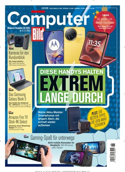 Titelbild der Ausgabe 26/2025 von Computer Bild. Diese Zeitschrift und viele weitere Computerzeitschriften, Tabletmagazine und Smartphonemagazine als Abo oder epaper bei United Kiosk online kaufen.