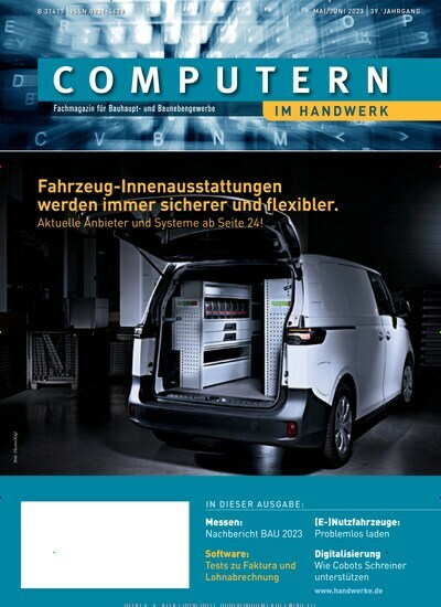Titelbild der Ausgabe 4/2023 von Computern im Handwerk. Diese Zeitschrift und viele weitere Architekturzeitschriften und Bauzeitschriften als Abo oder epaper bei United Kiosk online kaufen.