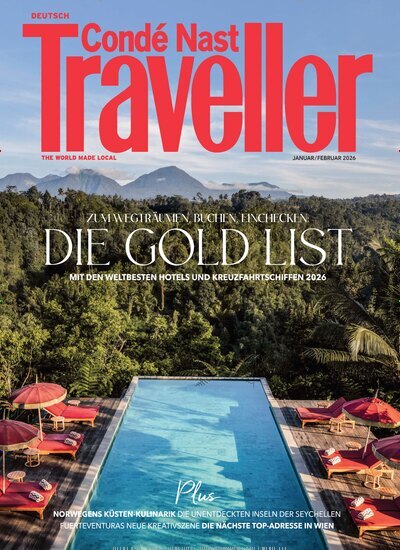 Titelbild der Ausgabe 1/2026 von Conde Nast Traveller. Diese Zeitschrift und viele weitere Reisemagazine, Freizeitmagazine und Wissensmagazine als Abo oder epaper bei United Kiosk online kaufen.