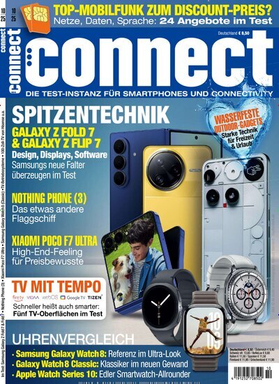 Titelbild der Ausgabe 10/2025 von connect. Diese Zeitschrift und viele weitere Audiomagazine, Filmmagazine und Fotozeitschriften als Abo oder epaper bei United Kiosk online kaufen.
