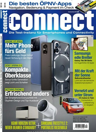 Titelbild der Ausgabe 12/2023 von connect. Diese Zeitschrift und viele weitere Audiomagazine, Filmmagazine und Fotozeitschriften als Abo oder epaper bei United Kiosk online kaufen.