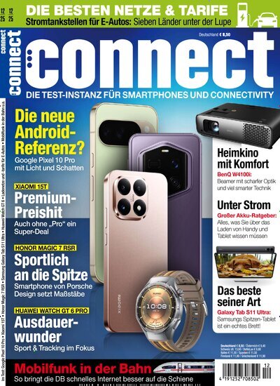 Titelbild der Ausgabe 12/2025 von connect. Diese Zeitschrift und viele weitere Audiomagazine, Filmmagazine und Fotozeitschriften als Abo oder epaper bei United Kiosk online kaufen.