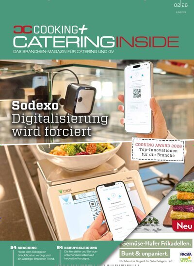 Titelbild der Ausgabe 2/2026 von Cooking + Catering Inside. Diese Zeitschrift und viele weitere Gastronomiezeitschriften, Fashionmagazine, Beautymagazine als Abo oder epaper bei United Kiosk online kaufen.