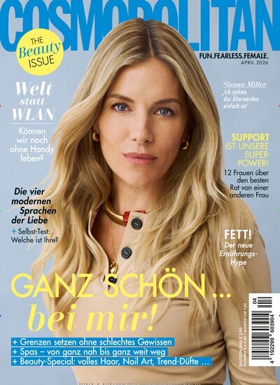 Titelbild der Ausgabe 4/2026 von Cosmopolitan. Diese Zeitschrift und viele weitere Frauenzeitschriften als Abo oder epaper bei United Kiosk online kaufen.