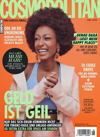 Titelbild der Ausgabe 6/2023 von Cosmopolitan. Diese Zeitschrift und viele weitere Frauenzeitschriften als Abo oder epaper bei United Kiosk online kaufen.