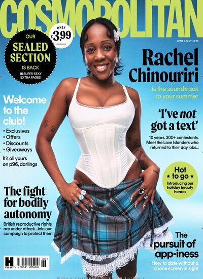 Titelbild der Ausgabe 3/2025 von Cosmopolitan UK. Diese Zeitschrift und viele weitere Frauenzeitschriften als Abo oder epaper bei United Kiosk online kaufen.