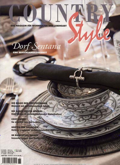 Country Style aktuelles Titelbild Ausgabe 85/2018 Aktuelles Titelbild von Country Style. In der Ausgabe 85/2018 geht es um die Themen: Dorf Sentana - Eine Herzensangelegenheit. Lesen Sie gerne Gartenzeitschriften und Wohnzeitschriften? Dann empfehlen wir Ihnen Country Style als Abo oder Geschenkabo.