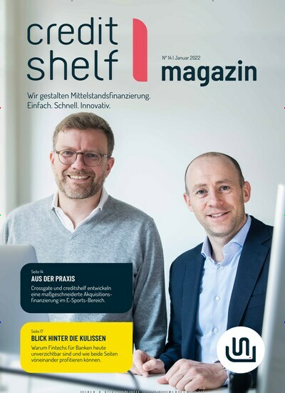 Titelbild der Ausgabe 1/2022 von creditshelf . Diese Zeitschrift und viele weitere Wirtschaftsmagazine und Politikmagazine als Abo oder epaper bei United Kiosk online kaufen.