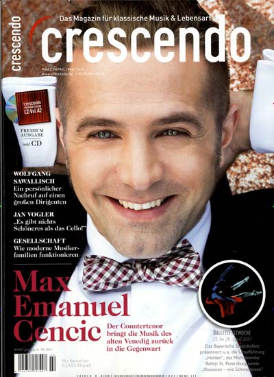 crescendo aktuelles Titelbild Ausgabe 2/2013 Aktuelles Titelbild von crescendo. Entdecken Sie jetzt die Ausgabe 2/2013. Lesen Sie gerne Reisemagazine, Freizeitmagazine und Wissensmagazine? Dann empfehlen wir Ihnen crescendo als Abo oder Geschenkabo.