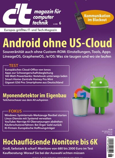 Titelbild der Ausgabe 6/2026 von ct. Diese Zeitschrift und viele weitere Computerzeitschriften, Tabletmagazine und Smartphonemagazine als Abo oder epaper bei United Kiosk online kaufen.