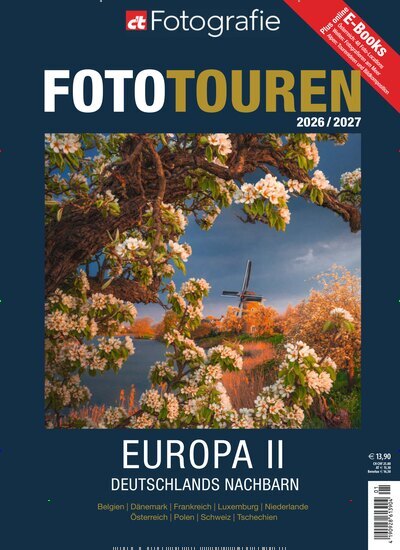 Titelbild der Ausgabe 1/2026 von ct Fotografie Fototouren. Diese Zeitschrift und viele weitere Audiomagazine, Filmmagazine und Fotozeitschriften als Abo oder epaper bei United Kiosk online kaufen.