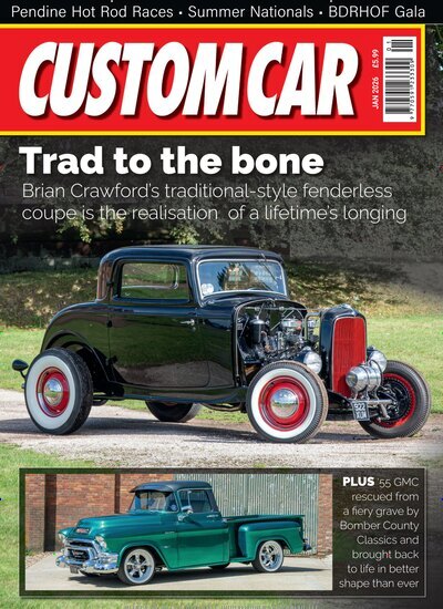 Titelbild der Ausgabe 1/2026 von Custom Car. Diese Zeitschrift und viele weitere Automagazine und Motorradzeitschriften als Abo oder epaper bei United Kiosk online kaufen.