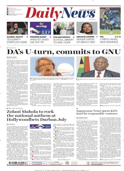 Titelbild der Ausgabe 170/2025 von Daily News. Diese Zeitschrift und viele weitere Zeitungsabos als Abo oder epaper bei United Kiosk online kaufen.