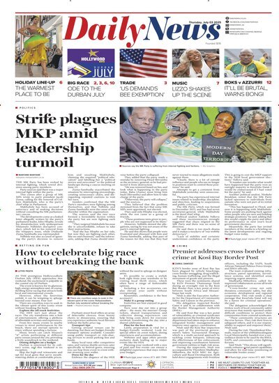 Titelbild der Ausgabe 171/2025 von Daily News. Diese Zeitschrift und viele weitere Zeitungsabos als Abo oder epaper bei United Kiosk online kaufen.