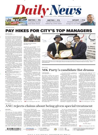 Titelbild der Ausgabe 171/2026 von Daily News. Diese Zeitschrift und viele weitere Zeitungsabos als Abo oder epaper bei United Kiosk online kaufen.