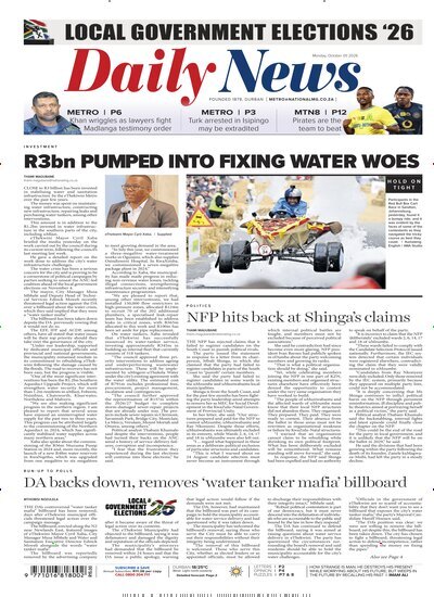 Titelbild der Ausgabe 188/2026 von Daily News. Diese Zeitschrift und viele weitere Zeitungsabos als Abo oder epaper bei United Kiosk online kaufen.