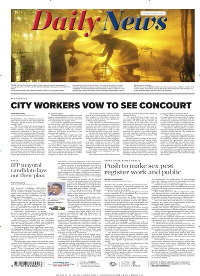 Titelbild der Ausgabe 189/2026 von Daily News. Diese Zeitschrift und viele weitere Zeitungsabos als Abo oder epaper bei United Kiosk online kaufen.
