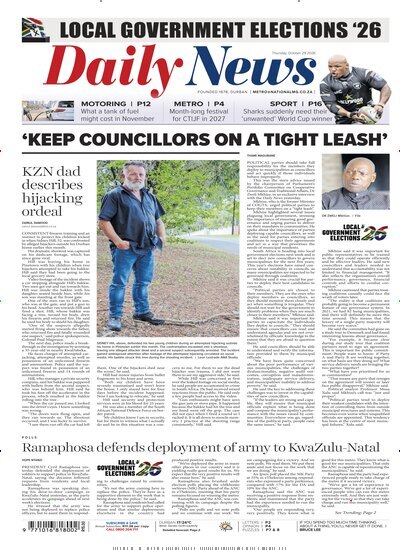 Titelbild der Ausgabe 206/2026 von Daily News. Diese Zeitschrift und viele weitere Zeitungsabos als Abo oder epaper bei United Kiosk online kaufen.
