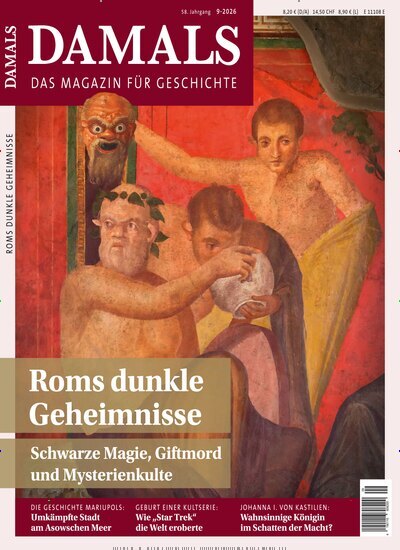 Titelbild der Ausgabe 9/2026 von Damals. Diese Zeitschrift und viele weitere Reisemagazine, Freizeitmagazine und Wissensmagazine als Abo oder epaper bei United Kiosk online kaufen.