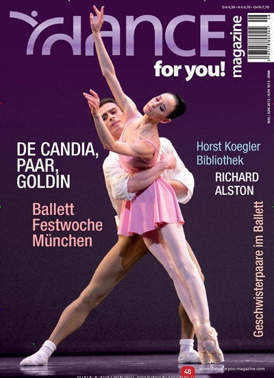 Titelbild der Ausgabe 3/2012 von dance for you!. Diese Zeitschrift und viele weitere Kunstmagazine und Kulturmagazine als Abo oder epaper bei United Kiosk online kaufen.