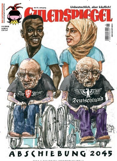 Das Satiremagazin EULENSPIEGEL Kombi-Abo aktuelles Titelbild Ausgabe 11/2018 Aktuelles Titelbild von Das Satiremagazin EULENSPIEGEL Kombi-Abo. Entdecken Sie jetzt die Ausgabe 11/2018. Lesen Sie gerne Lifestylemagazine und Peoplemagazine? Dann empfehlen wir Ihnen Das Satiremagazin EULENSPIEGEL Kombi-Abo als Kombi-Abo zum Lesen als gedruckte Ausgabe, als digitale Ausgabe im Web und als epaper per App.