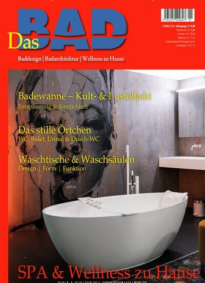 Titelbild der Ausgabe 1/2023 von Das Bad. Diese Zeitschrift und viele weitere Gartenzeitschriften und Wohnzeitschriften als Abo oder epaper bei United Kiosk online kaufen.