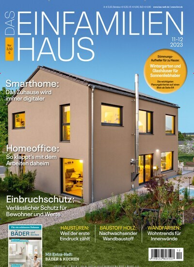 Titelbild der Ausgabe 12/2023 von Das Einfamilienhaus. Diese Zeitschrift und viele weitere Gartenzeitschriften und Wohnzeitschriften als Abo oder epaper bei United Kiosk online kaufen.