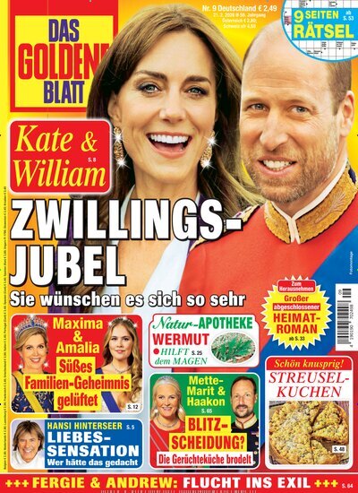 Titelbild der Ausgabe 9/2026 von Das goldene Blatt. Diese Zeitschrift und viele weitere Frauenzeitschriften als Abo oder epaper bei United Kiosk online kaufen.