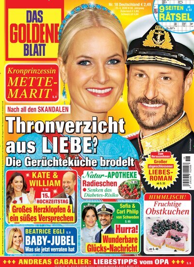 Titelbild der Ausgabe 18/2026 von Das goldene Blatt. Diese Zeitschrift und viele weitere Frauenzeitschriften als Abo oder epaper bei United Kiosk online kaufen.