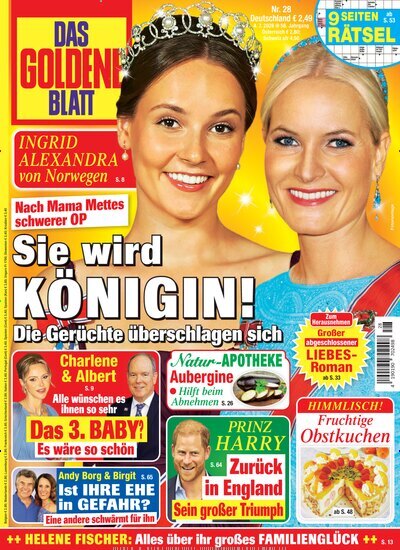 Titelbild der Ausgabe 28/2026 von Das goldene Blatt. Diese Zeitschrift und viele weitere Frauenzeitschriften als Abo oder epaper bei United Kiosk online kaufen.