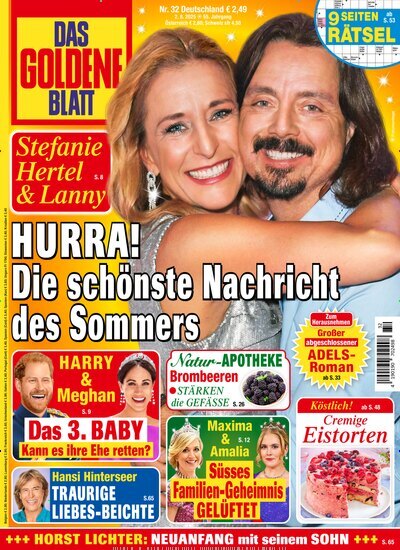 Titelbild der Ausgabe 32/2025 von Das goldene Blatt. Diese Zeitschrift und viele weitere Frauenzeitschriften als Abo oder epaper bei United Kiosk online kaufen.