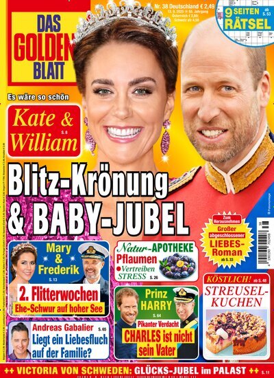 Titelbild der Ausgabe 38/2025 von Das goldene Blatt. Diese Zeitschrift und viele weitere Frauenzeitschriften als Abo oder epaper bei United Kiosk online kaufen.