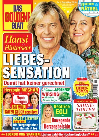 Titelbild der Ausgabe 41/2026 von Das goldene Blatt. Diese Zeitschrift und viele weitere Frauenzeitschriften als Abo oder epaper bei United Kiosk online kaufen.