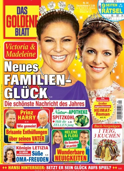 Titelbild der Ausgabe 44/2026 von Das goldene Blatt. Diese Zeitschrift und viele weitere Frauenzeitschriften als Abo oder epaper bei United Kiosk online kaufen.