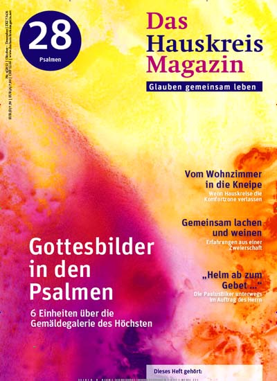 Titelbild der Ausgabe 4/2013 von Das HauskreisMagazin. Diese Zeitschrift und viele weitere Kunstmagazine und Kulturmagazine als Abo oder epaper bei United Kiosk online kaufen.