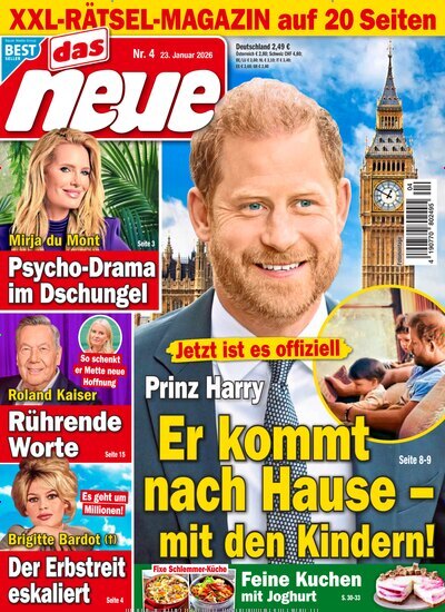 Titelbild der Ausgabe 4/2026 von Das Neue. Diese Zeitschrift und viele weitere Frauenzeitschriften als Abo oder epaper bei United Kiosk online kaufen.
