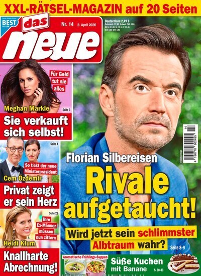 Titelbild der Ausgabe 14/2026 von Das Neue. Diese Zeitschrift und viele weitere Frauenzeitschriften als Abo oder epaper bei United Kiosk online kaufen.