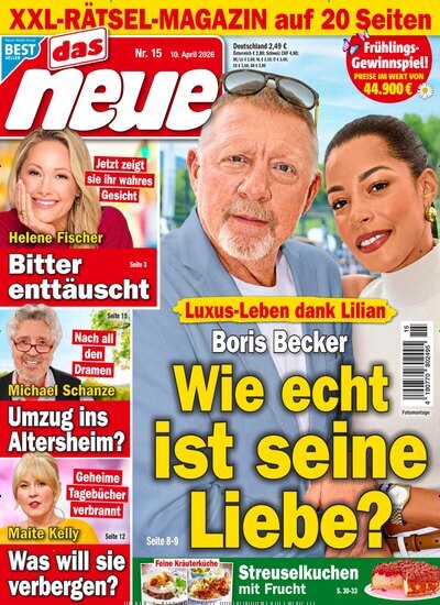 Titelbild der Ausgabe 15/2026 von Das Neue. Diese Zeitschrift und viele weitere Frauenzeitschriften als Abo oder epaper bei United Kiosk online kaufen.