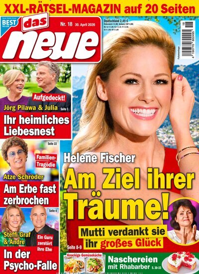 Titelbild der Ausgabe 18/2026 von Das Neue. Diese Zeitschrift und viele weitere Frauenzeitschriften als Abo oder epaper bei United Kiosk online kaufen.