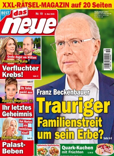 Titelbild der Ausgabe 19/2026 von Das Neue. Diese Zeitschrift und viele weitere Frauenzeitschriften als Abo oder epaper bei United Kiosk online kaufen.