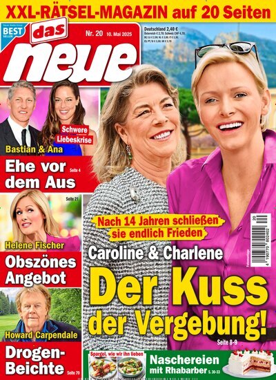 Titelbild der Ausgabe 20/2025 von Das Neue. Diese Zeitschrift und viele weitere Frauenzeitschriften als Abo oder epaper bei United Kiosk online kaufen.