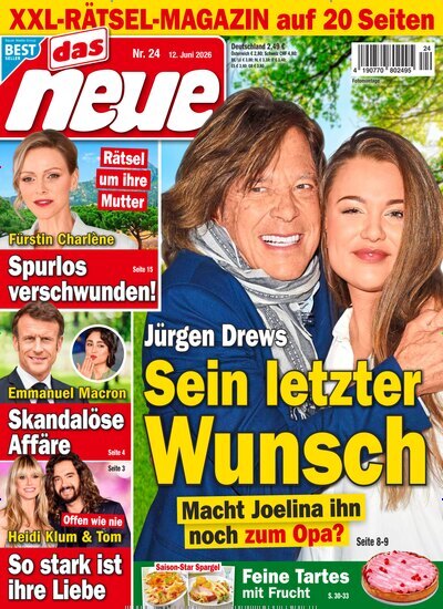 Titelbild der Ausgabe 24/2026 von Das Neue. Diese Zeitschrift und viele weitere Frauenzeitschriften als Abo oder epaper bei United Kiosk online kaufen.
