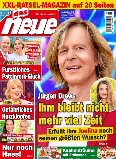 Titelbild der Ausgabe 25/2025 von Das Neue. Diese Zeitschrift und viele weitere Frauenzeitschriften als Abo oder epaper bei United Kiosk online kaufen.