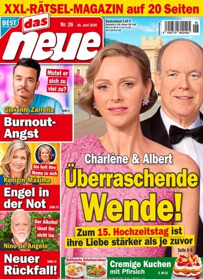 Titelbild der Ausgabe 26/2026 von Das Neue. Diese Zeitschrift und viele weitere Frauenzeitschriften als Abo oder epaper bei United Kiosk online kaufen.