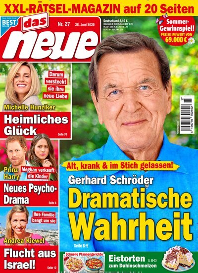 Titelbild der Ausgabe 27/2025 von Das Neue. Diese Zeitschrift und viele weitere Frauenzeitschriften als Abo oder epaper bei United Kiosk online kaufen.